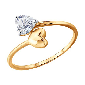 Кольцо SOKOLOV - Золото 585, Фианит (арт. 019918)