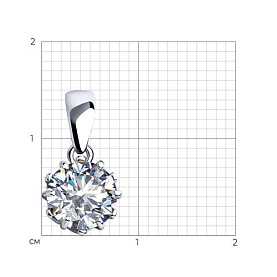 Подвеска Diamant - Серебро 925, Фианит (арт. 94-130-01218-1)