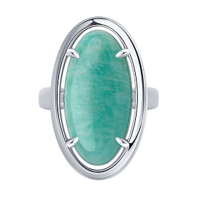 Кольцо SOKOLOV - Серебро 925, Амазонит (арт. 83010247)