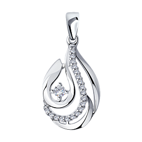 Подвеска Diamant - Серебро 925, Фианит (арт. 94-130-00725-1)