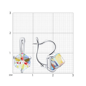 Серьги Diamant - Серебро 925, Swarovski (арт. 94-120-02383-4)