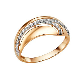 Кольцо ЮФ Династия - Золото 375, Фианит (арт. 013821-5102)