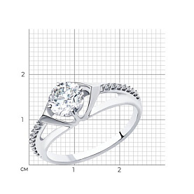 Кольцо Diamant - Серебро 925, Фианит (арт. 94-110-00019-1)