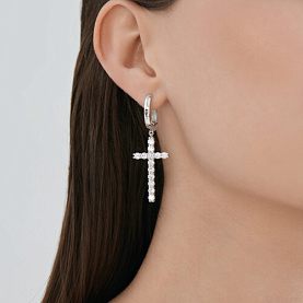 Серьги SOKOLOV - Серебро 925, Фианит (арт. 94027088)