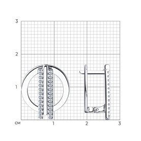 Серьги SOKOLOV - Серебро 925, Фианит (арт. 94023885)