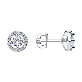 Серьги SOKOLOV - Серебро 925, Фианит (арт. 94024436)