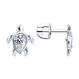 Серьги SOKOLOV - Серебро 925, Фианит (арт. 94025721)