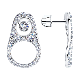 Серьги SOKOLOV - Серебро 925, Фианит (арт. 94024722)