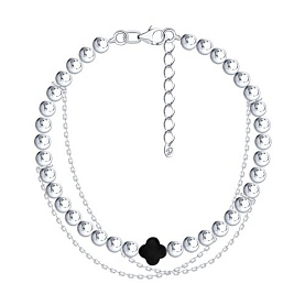 Браслет Diamant - Серебро 925, Гематит (арт. 94-350-00078-1)