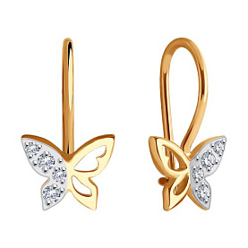 Серьги SOKOLOV - Золото 375, Фианит (арт. 029993-4)