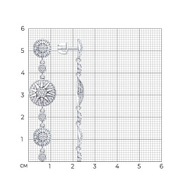 Серьги SOKOLOV - Серебро 925, Фианит (арт. 94027149)