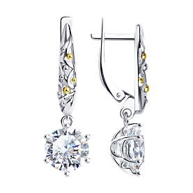 Серьги SOKOLOV - Серебро 925, Горный хрусталь (арт. 92021902)
