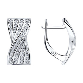 Серьги SOKOLOV - Серебро 925, Фианит (арт. 94025276)