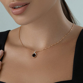 Подвеска Diamant - Серебро 925, Гранат, Фианит (арт. 93-330-01919-1)