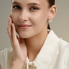 Серьги Diamant - Серебро 925, Фианит (арт. 94-122-00173-1)