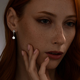 Серьги SOKOLOV - Серебро 925, Фианит (арт. 94023476)