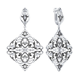 Серьги Diamant - Серебро 925, Фианит (арт. 94-121-02352-1)