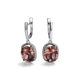 Серьги Дар - Серебро 925, Синтетический ситалл , Фианит (арт. С-5126рс36300)