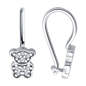 Серьги SOKOLOV - Серебро 925, Фианит (арт. 94026917)