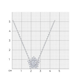 Колье SOKOLOV - Серебро 925, Фианит (арт. 94071284-91)