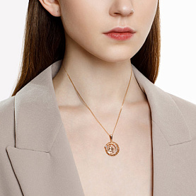 Подвеска SOKOLOV - Золото 585, Фианит (арт. 034447)