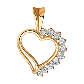 Подвеска SOKOLOV - Серебро 925, Фианит (арт. 93030001)