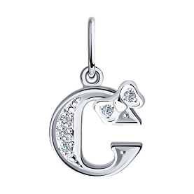 Подвеска SOKOLOV - Серебро 925, Фианит (арт. 94030480)