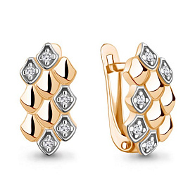 Серьги Аквамарин - Серебро 925, Фианит (арт. 49999А.6)