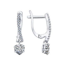 Серьги SOKOLOV - Серебро 925, Фианит (арт. 94021948)