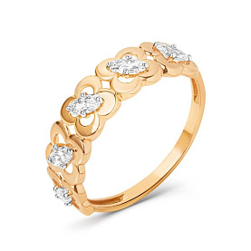 Кольцо ЮФ Династия - Золото 375, Фианит (арт. 022991-5102)