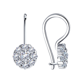 Серьги Diamant - Серебро 925, Фианит (арт. 94-120-00677-1)