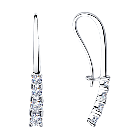 Серьги Diamant - Серебро 925, Фианит (арт. 94-120-00866-1)