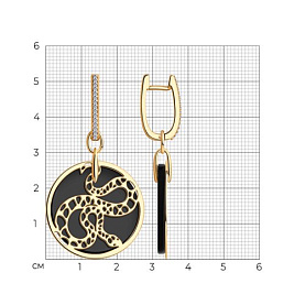 Серьги Diamant - Серебро 925, Агат, Фианит (арт. 93-321-01771-1)