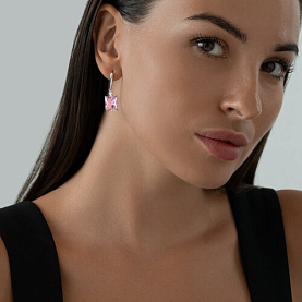 Серьги SOKOLOV - Серебро 925, Синтетический ситалл , Фианит (арт. 92021426)