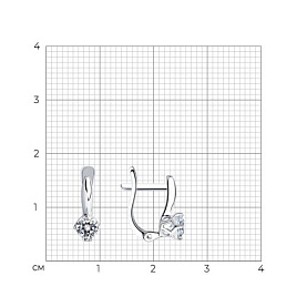 Серьги SOKOLOV - Серебро 925, Фианит (арт. 94025265)