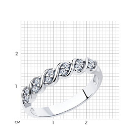 Кольцо SOKOLOV - Серебро 925, Фианит (арт. 94013515)