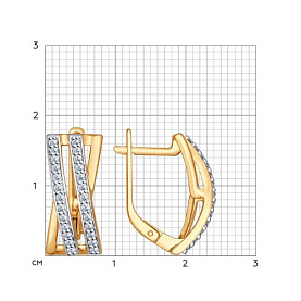 Серьги SOKOLOV - Серебро 925, Фианит (арт. 93020676)