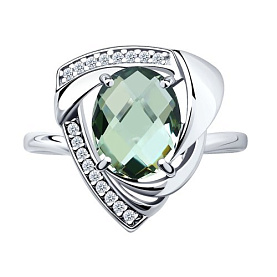 Кольцо SOKOLOV - Серебро 925, Кварц, Фианит (арт. 92011772)