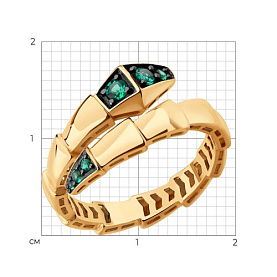 Кольцо SOKOLOV - Золото 585, Изумруд (арт. 717252)