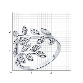 Кольцо SOKOLOV - Серебро 925, Фианит (арт. 94013802)