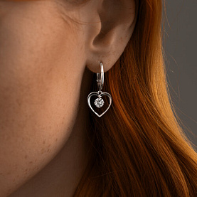 Серьги SOKOLOV - Серебро 925, Фианит (арт. 94024439)