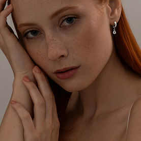 Серьги SOKOLOV - Серебро 925, Swarovski (арт. 94026024)