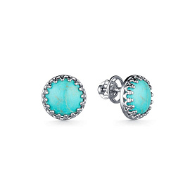 Серьги Дар - Серебро 925, Бирюза (арт. С-4078рк438)