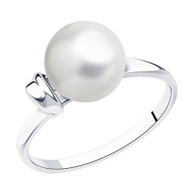 Кольцо SOKOLOV - Серебро 925, Жемчуг имитация (арт. 94013342)