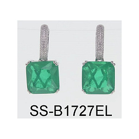 Серьги Фиделис - Серебро 925, Фианит (арт. SS-B1727E-gr)