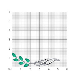 Брошь SOKOLOV - Серебро 925, Агат (арт. 92040105)