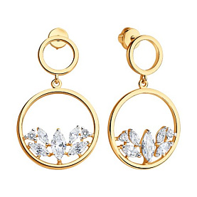 Серьги SOKOLOV - Серебро 925, Фианит (арт. 93020924)