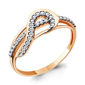 Кольцо Аквамарин - Золото 375, Фианит (арт. 64062А.8)