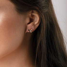 Серьги ЮФ Династия - Золото 585, Фианит (арт. 013472-1102)