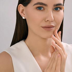 Серьги Diamant - Серебро 925, Лунный камень (арт. 94-322-02384-3)